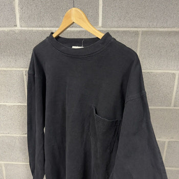 1990s Banana Republic Heavyweight Blank Pocket Longsleeve Shirt