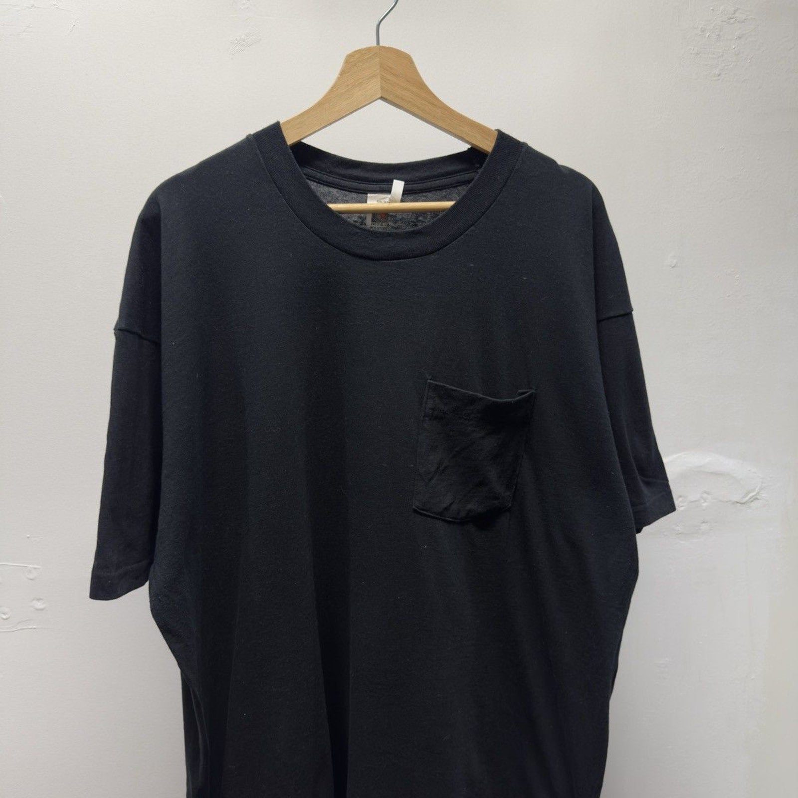 Vintage 1990s Blank Black Made in USA Single Stitch Tee