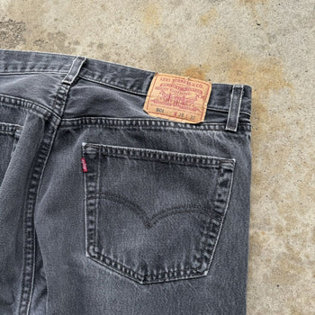 1990s LEVI'S 501 FADED BLACK MADE IN USA DENIM JEANS