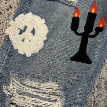 Denim Tears Virgil Abloh Embroidered Levi's 501 Jeans