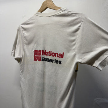 Vintage 1980s Faded Filipino National Photo Battery Tee