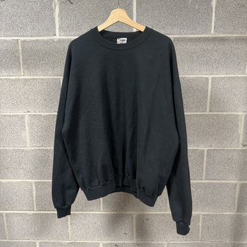 1990s Black Blank Crewneck Sweatshirt
