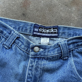 1990S/2000S Y2K DAGGER DADA SUPREME BAGGY DENIM SKATER JEAN SHORTS JORTS