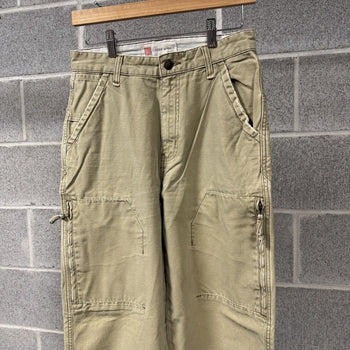 1990s Y2K Mossimo Tan Canvas Cargo Pants