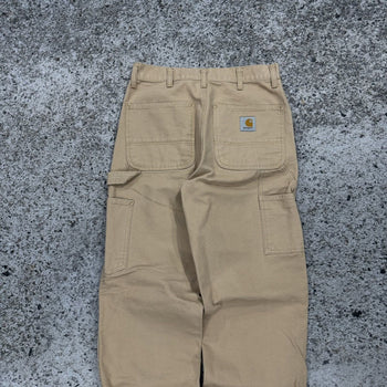 Pantalones de carpintero Carhartt WIP color tostado con doble rodilla