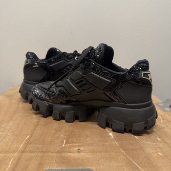 Prada Cloudbust Thunder Black Sequin Sneakers