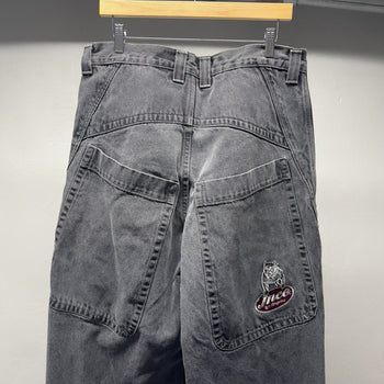 JNCO Big Rig Faded Black Denim Skater Y2K Jeans