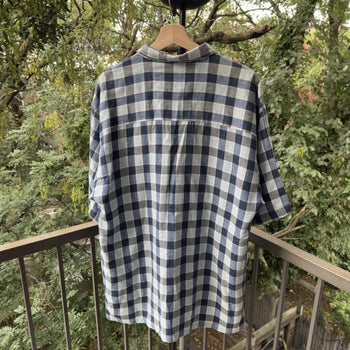 1990s Y2K Striped Checkered Shirt