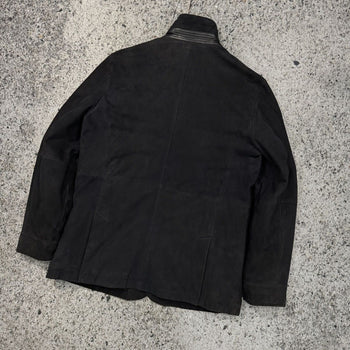 BROOKS BROTHERS BLACK HEAVY SUEDE JACKET