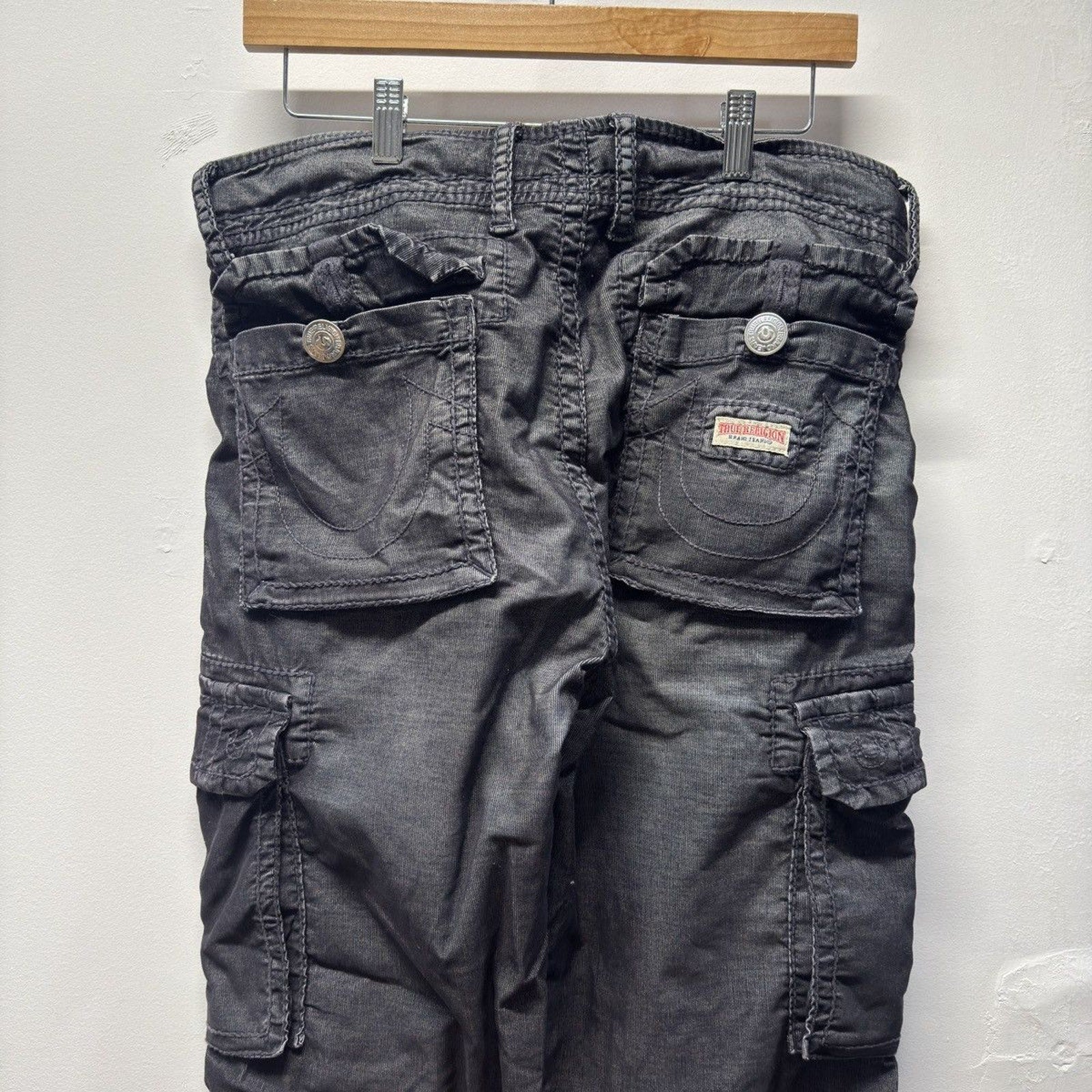 True Religion Black Cargo Pants