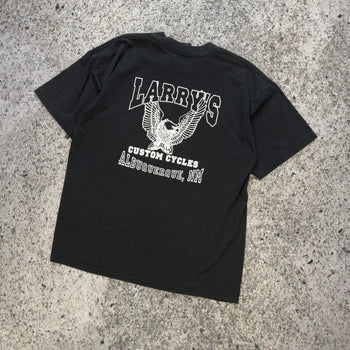 Camiseta de motocicletas Fatboy descoloridas de Harley Davidson de los años 90