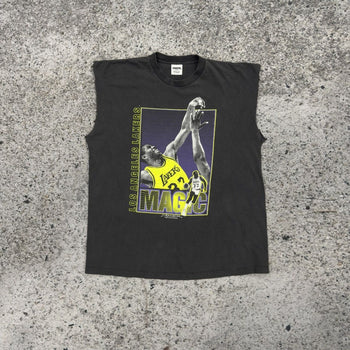 1990s Magic Johnson Starter Faded Thrashed Tank Top Tee
