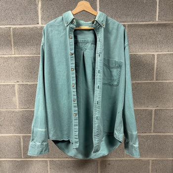 1990s LL Bean Thrashed Faded Distressed Work Shirt