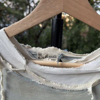 1940s Thrashed Faded Distressed Safety Pin Double Pocket Tee