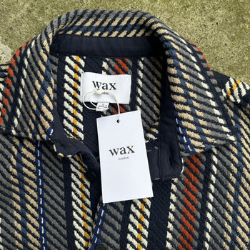 WAX LONDON VERTICAL STRIPE WHITING OVERSHIRT