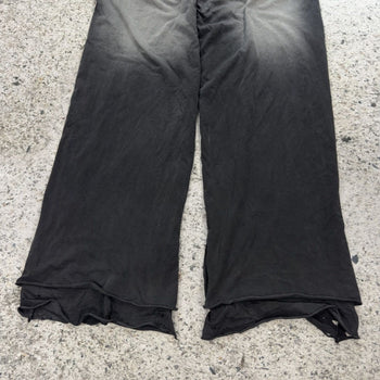 Vetements SS23 Runway Washed Black Double Layer Baggy Wide Leg Sweatpants