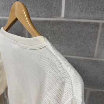 2000s Cream White Thermal Shirt