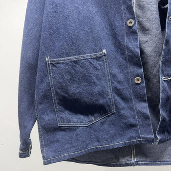 1930s 1940s WW2 One Pocket Selvedge Denim Chore Coat Union Made