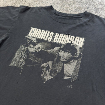 Camiseta descolorida de Charles Bronson Power Violence de los años 2000