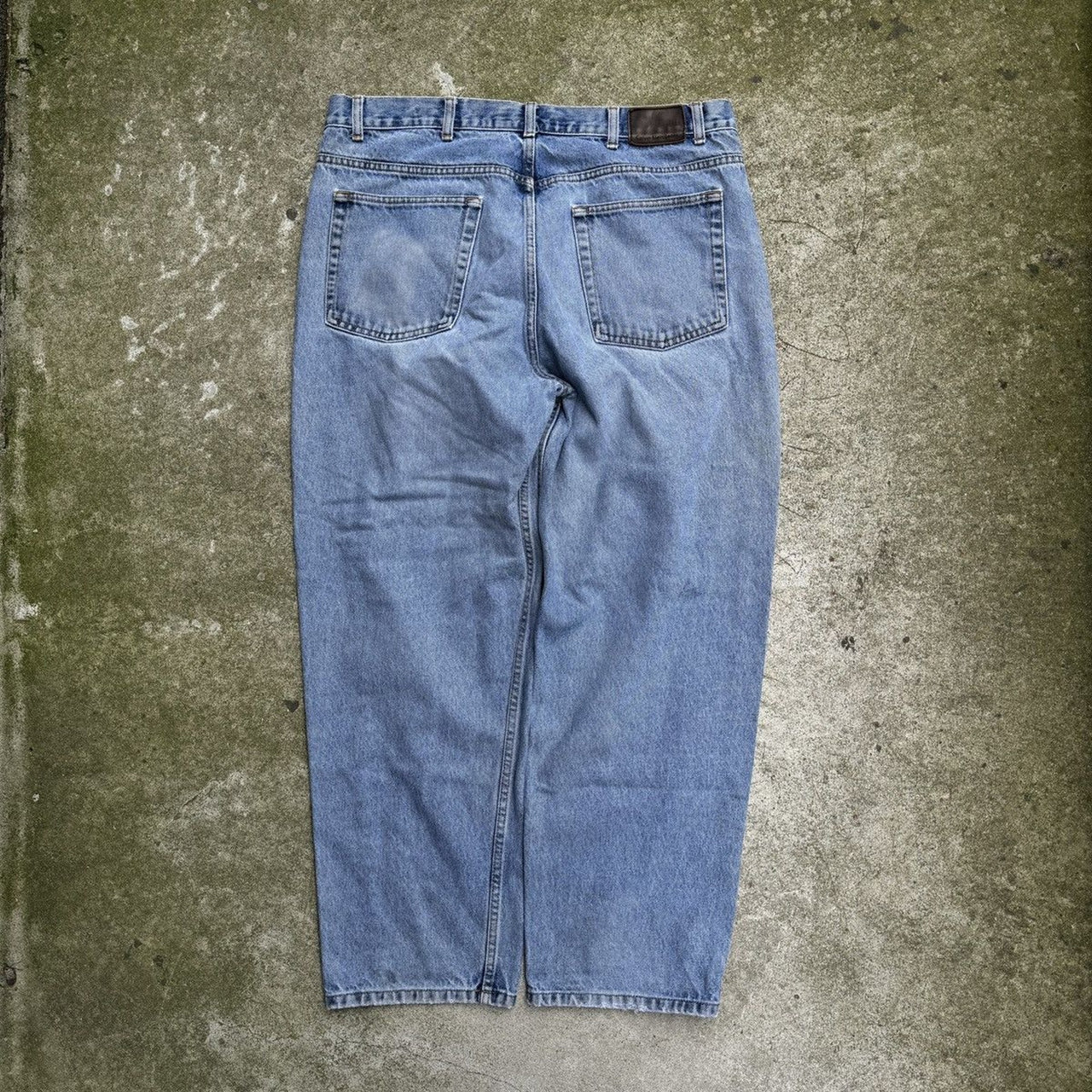 2000s CALVIN KLEIN BAGGY LIGHT WASH FADED SKATER JEANS