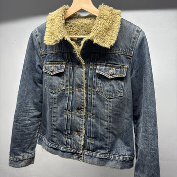 Gap Women's Fur Denim Trucker Jacket