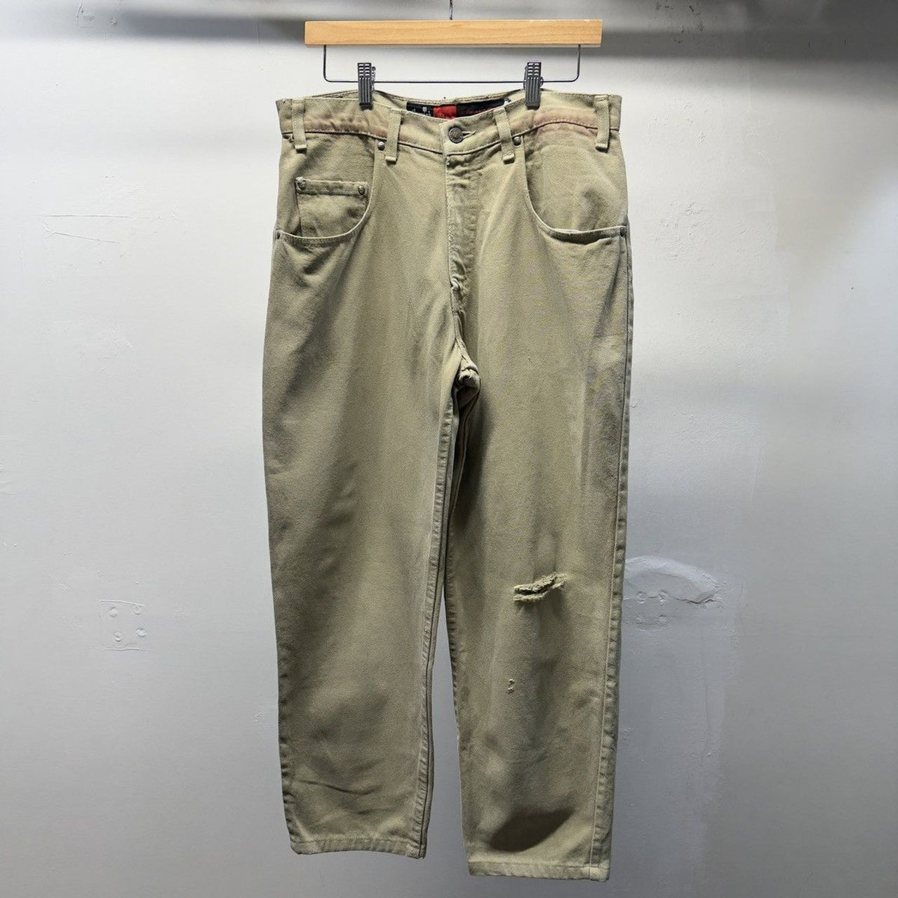 Vintage 1990s Levi's Silvertab Baggy Khaki Green Jeans