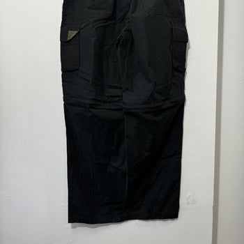 2000S LEE CARGO BAGGY BLACK NYLON ZIP OFF PANTS