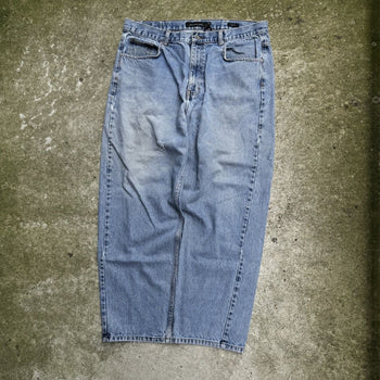 2000s CALVIN KLEIN BAGGY LIGHT WASH FADED SKATER JEANS