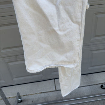 1990s Bugle Boy Cream Wide Leg Skater Carpenter Pants