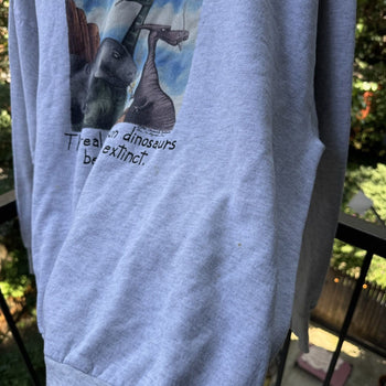 1990s Dinosaurs Extinct Cigarettes Faded Sweatshirt