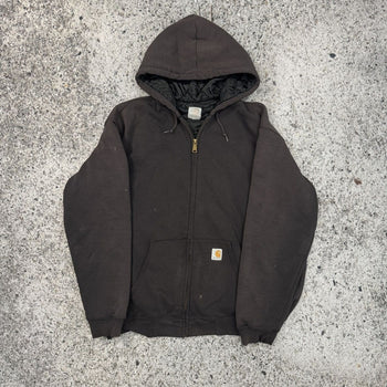 1990s CARHARTT THRASHED FADED LINED HEAVYWEIGHT ZIP UP