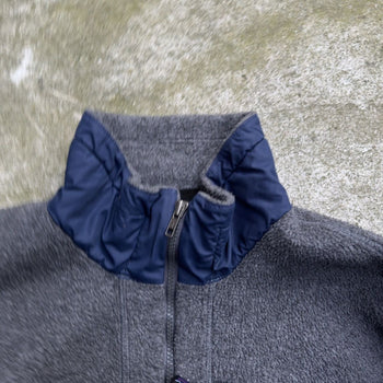 Polar PATAGONIA con cremallera completa, años 90, fabricado en EE. UU., color gris