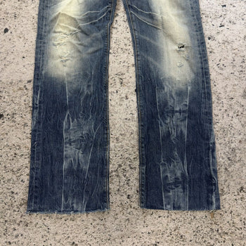 2000s Levi's 501 Thrashed Faded Distressed Jeans