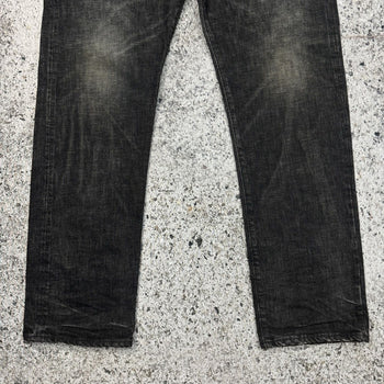 RRL SLIM JAPANESE SELVEDGE BLACK DENIM JEANS