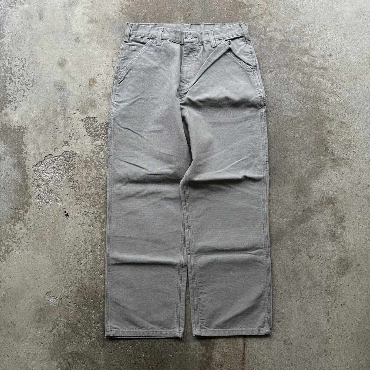 2000S CARHARTT TAN BAGGY CANVAS CARPENTER PANTS