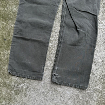 2000s CARHARTT THRASHED FADED GREEN DOUBLE KNEE PANTS