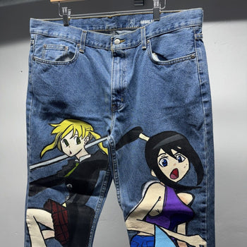 Soul Eater Anime Custom Painted Jeans