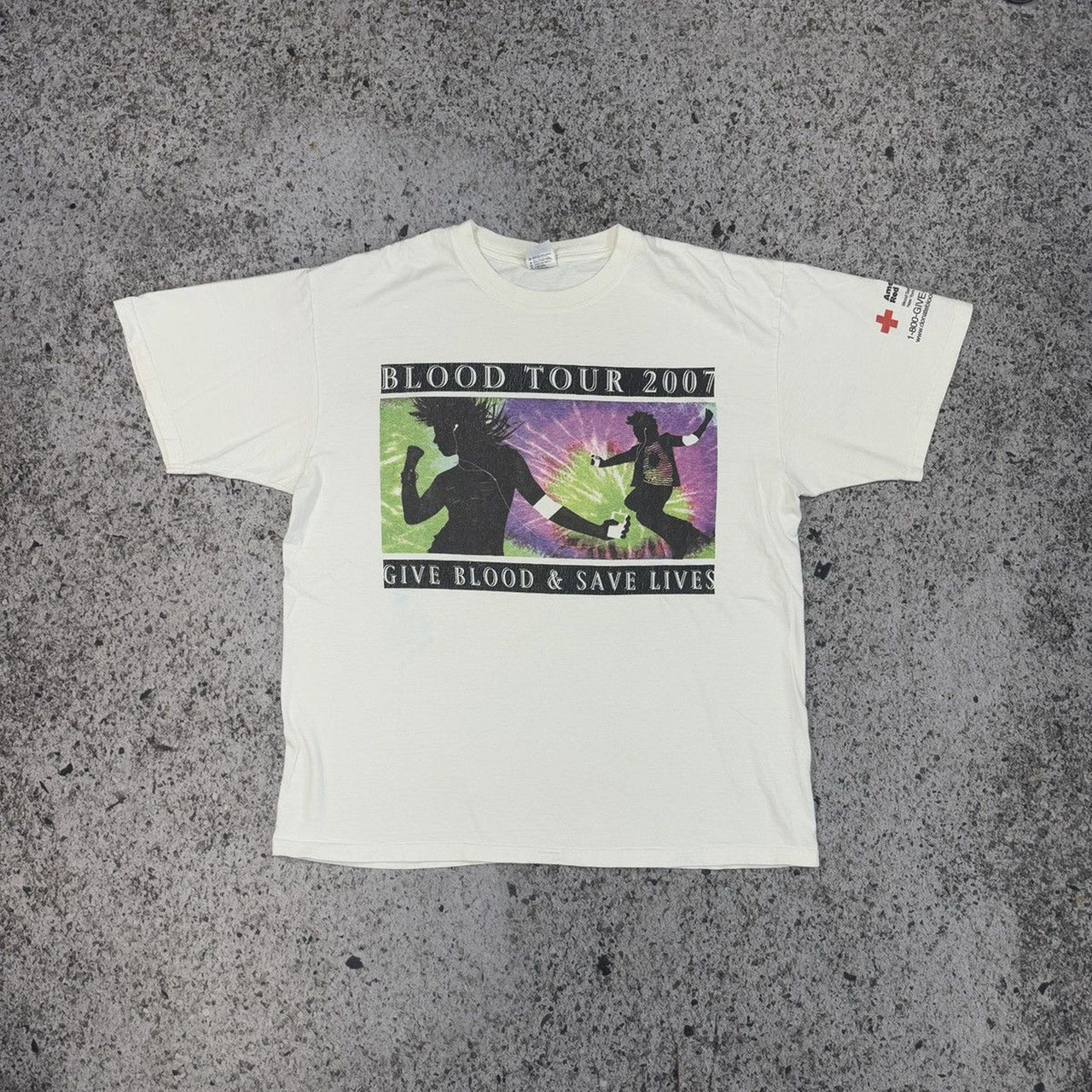 2007 Apple Blood Tour American Red Cross New York Promo Tee