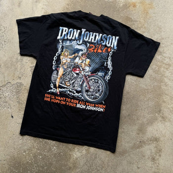 2000S BIG JOHNSON IRON JOHNSON BIKES PARODY TEE