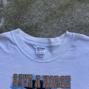 2000s SAVE A HORSE RIDE A COWGIRL TEE SHIRT