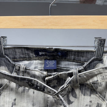 2000s Y2K Women's Blue Asphalt Washed Filthy Flare Jeans Grunge