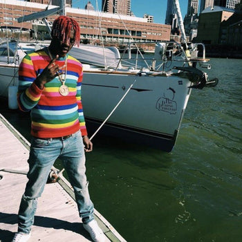 Saint Laurent Paris Hedi Slimane AW15 Rainbow Stripe Sweater
