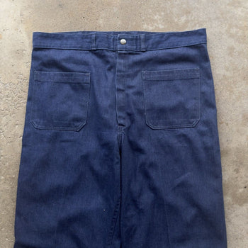 1980s USN SEAFARER DENIM FLARE BELL BOTTOM JEANS