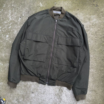 KATHARINE HAMNETT LONDON FW19 NYLON RAF GREEN BOMBER JACKET