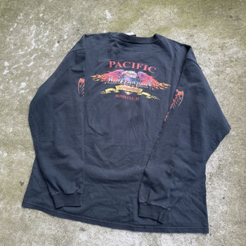 1990S HARLEY DAVIDSON METAL 3M FLAME LONGSLEEVE TEE HAWAII