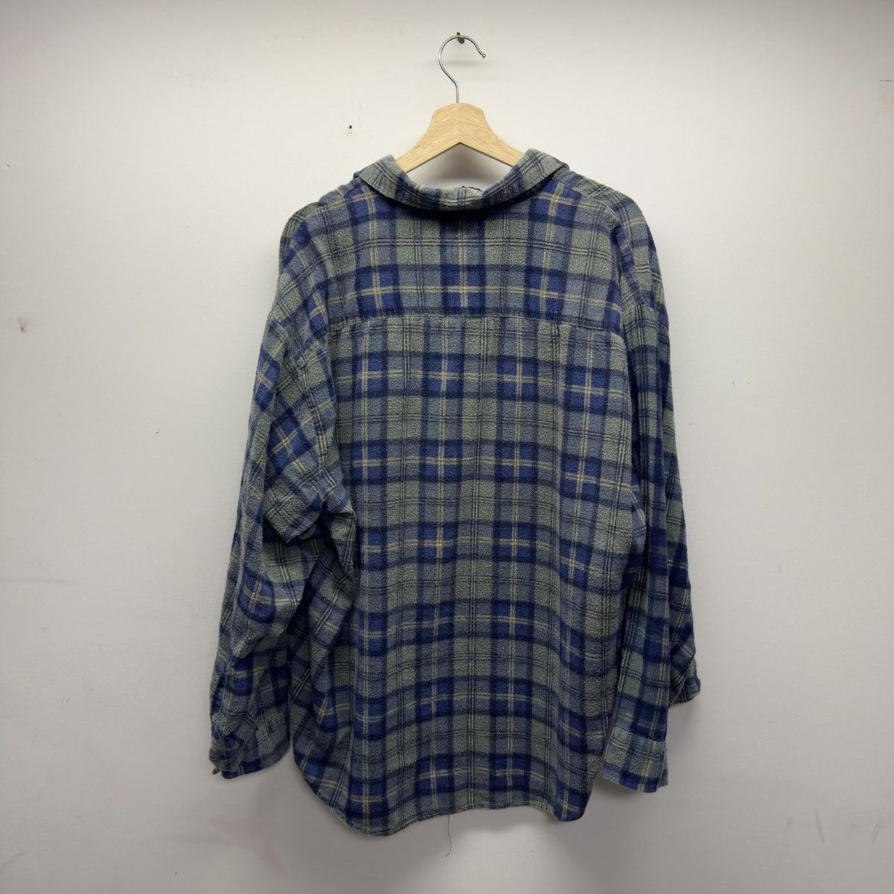 Vintage 1990s Faded Plaid Flannel Shirt