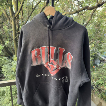 1990s Bulls Thrashed Stained NBA Hoodie